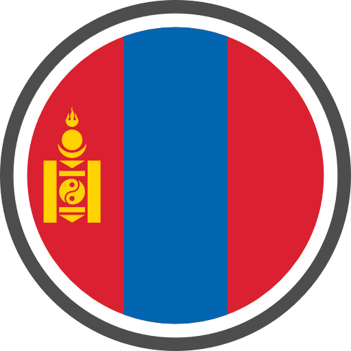 Mongolia Flag Round Circle PNG Image