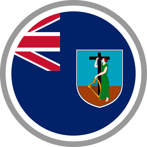 Montserrat Flag Round Circle PNG Image