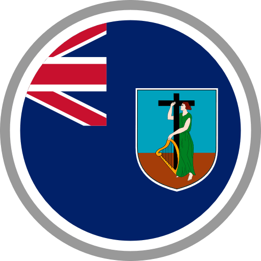 Montserrat Flag Round Circle Icon