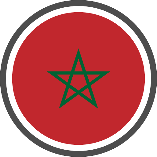 Morocco Flag Round Circle PNG Image