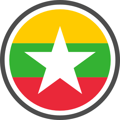 Myanmar Flag Round Circle PNG Image