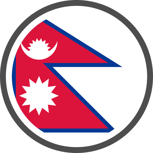 Nepal Flag Round Circle PNG Image