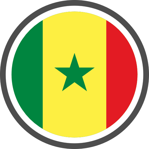 Senegal Flag Round Circle PNG Image