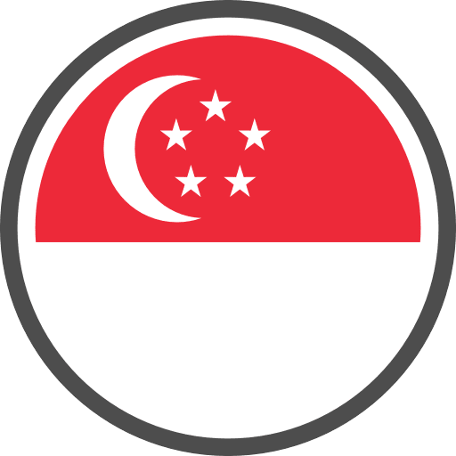 Singapore Flag Round Circle PNG Image