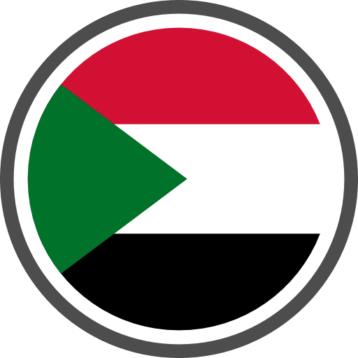 Sudan Flag Round Circle PNG Image