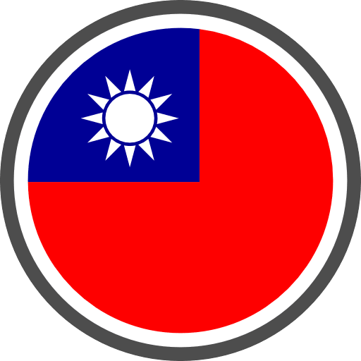 Taiwan Flag Round Circle PNG Image