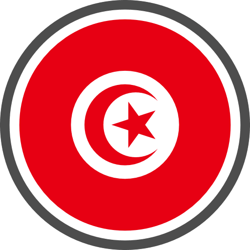Tunisia Flag Round Circle PNG Image