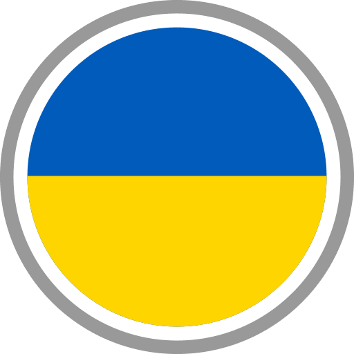 Ukraine Flag Round Circle PNG Image