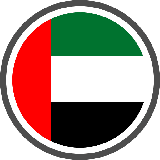 United Arab Emirates Flag Round Circle PNG Image