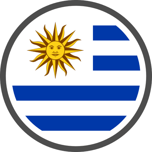 Uruguay Flag Round PNG Image
