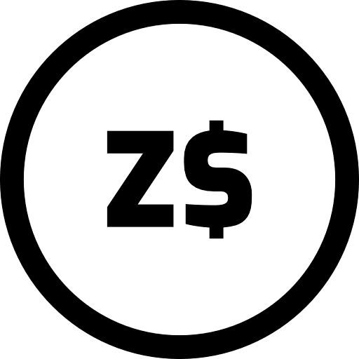 Zimbabwean Dollar Coin Outline PNG Image