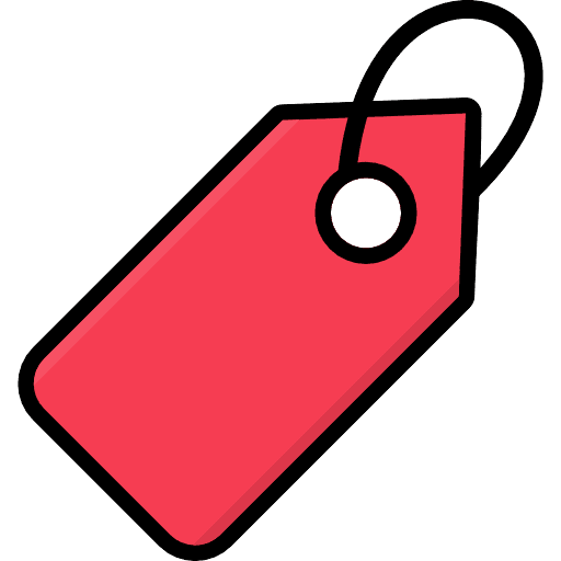 Tag Label Red PNG Image