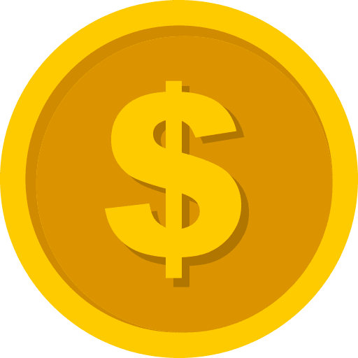 Us Dollar Coin Color Icon