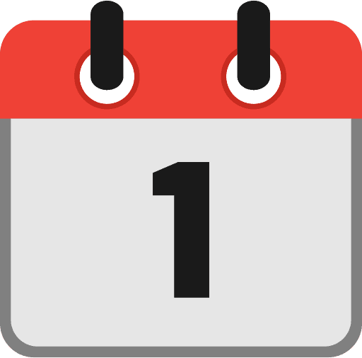 Calendar Date 1 PNG Image