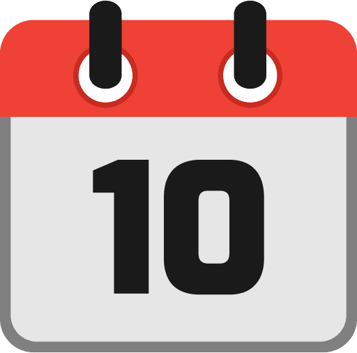 Calendar Date 10 PNG Image