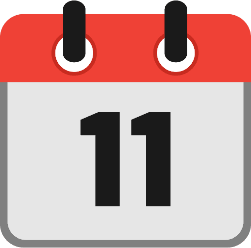 Calendar Date 11 PNG Image