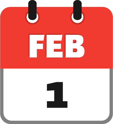 February 1 PNG Image