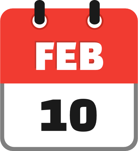 February 10 PNG Image