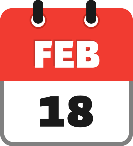 February 18 PNG Image