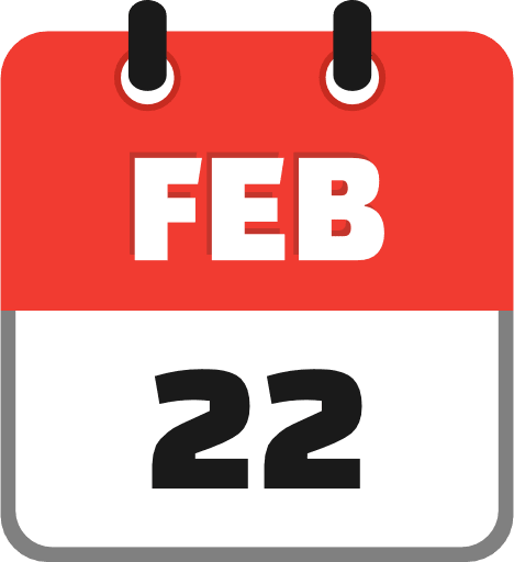 February 22 PNG Image