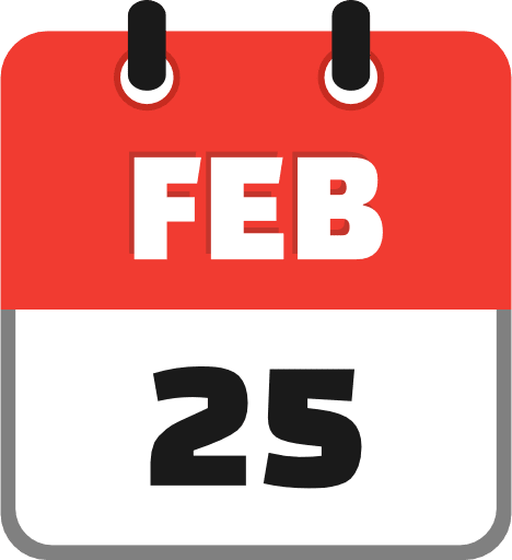 February 25 PNG Image