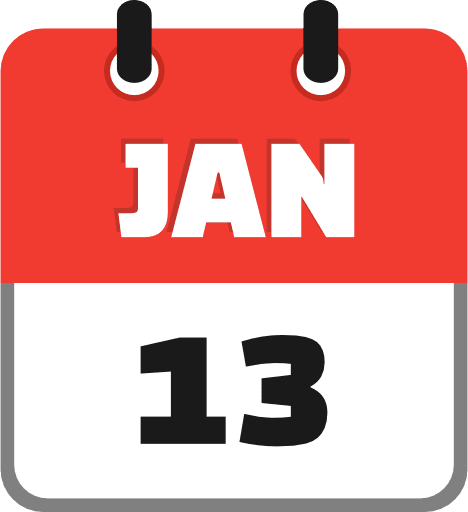 January 13 PNG Image