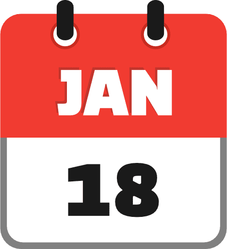 January 18 PNG Image