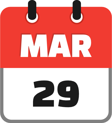 March 29 PNG Image