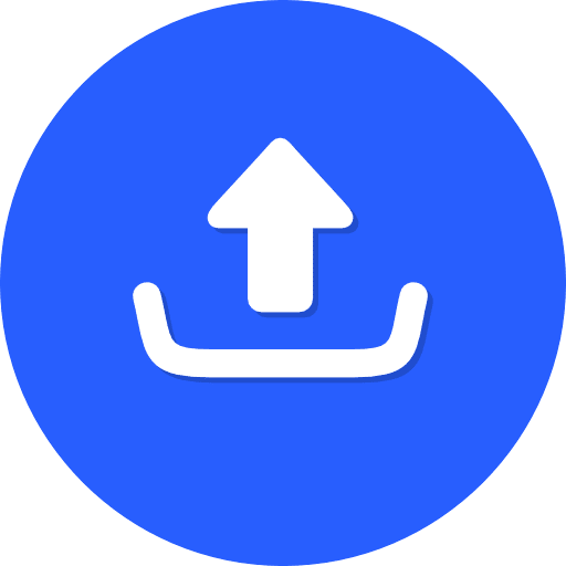 Upload Round Color Blue PNG Image