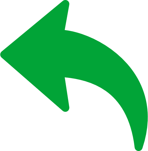 Curved Arrow Left Green PNG Image