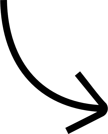 Curved Thin Arrow PNG Image