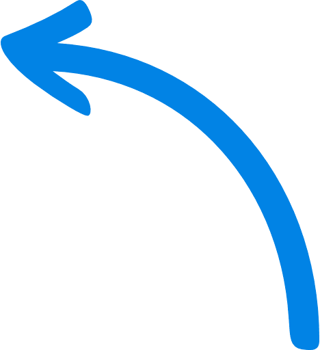Twisted Arrow Left Blue PNG Image