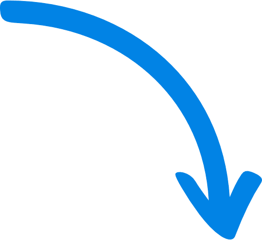 Twisted Arrow Right To Bottom Blue PNG Image