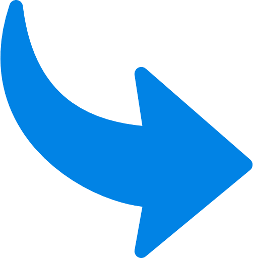 Curved Arrow Blue PNG Image