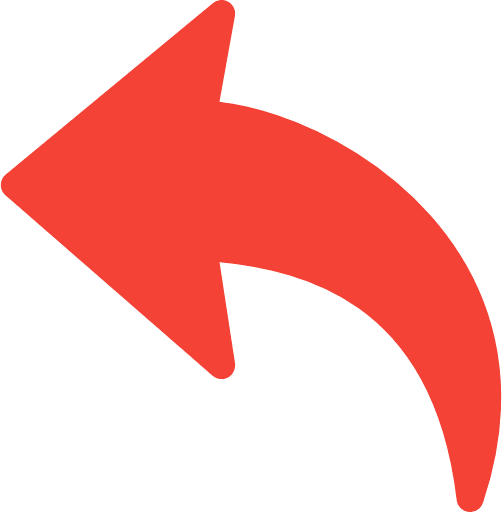 Curved Arrow Left Red PNG Image