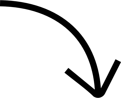 Curved Thin Arrow Right To Bottom PNG Image