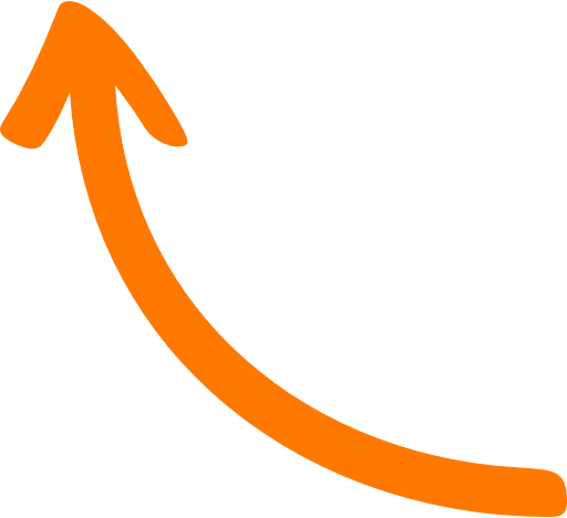 Twisted Arrow Left To Top Orange PNG Image