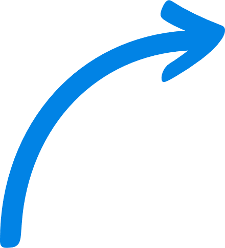 Twisted Arrow Right Blue PNG Image