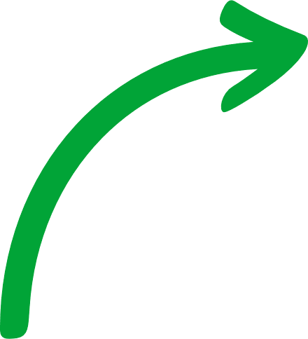 Twisted Arrow Right Green PNG Image