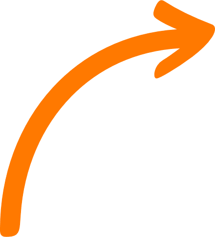 Twisted Arrow Right Orange PNG Image
