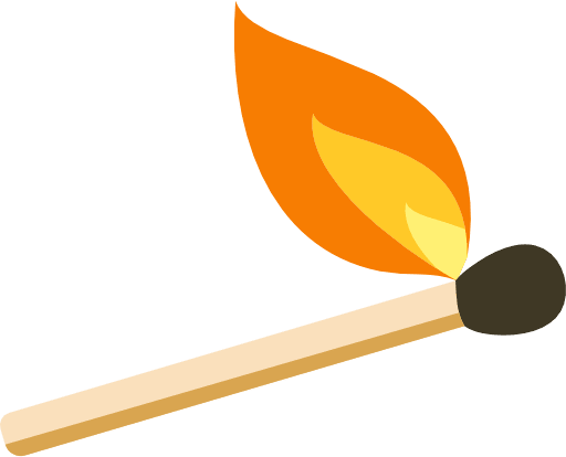 Match Stick Burning PNG Image