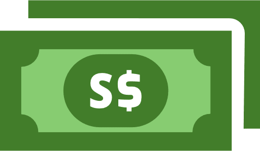 Singapore Dollar Notes Color PNG Image