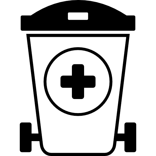 Hospital Trash Can Outline PNG Image