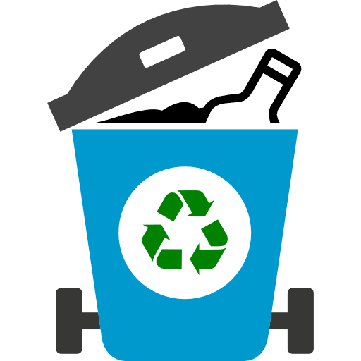 Recycle Trash Bin Glass PNG Image