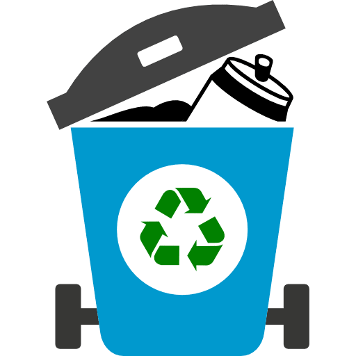 Recycle Trash Bin Metal PNG Image