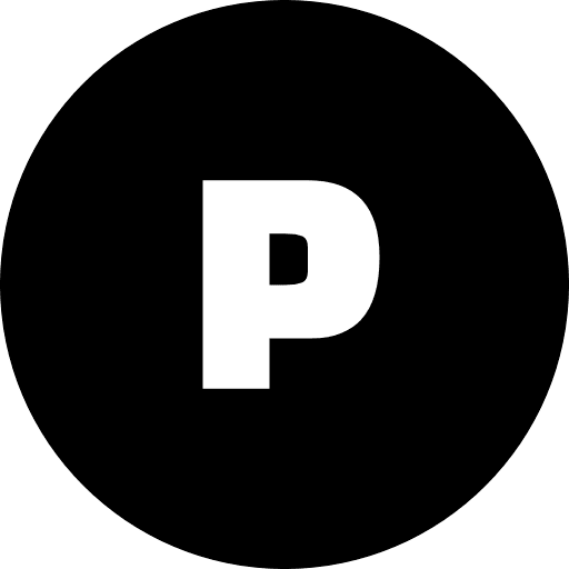 P Alphabet Round Circle Icon