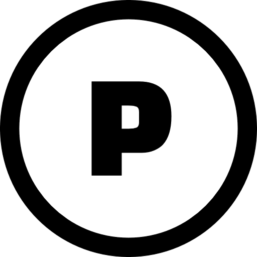 P Alphabet Round PNG Image