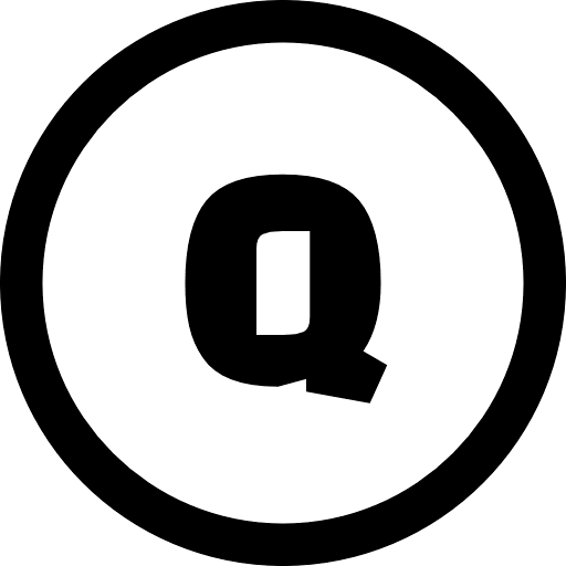 Q Alphabet Round Icon