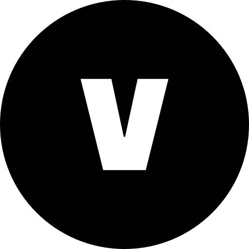 V Alphabet Round Circle Icon