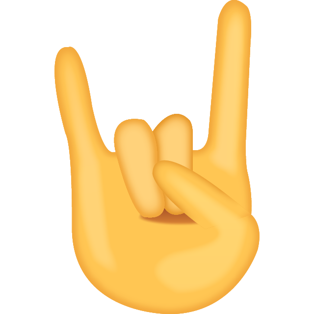 Sign of the Horns Emoji Free Photo Icon PNG Image